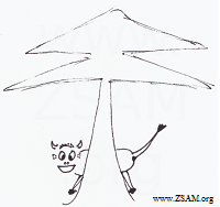 Cow hidden by tree - copyright ZSAM.org