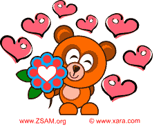 Sweet Bear with Flower and Hearts. Copyright www.magix.com